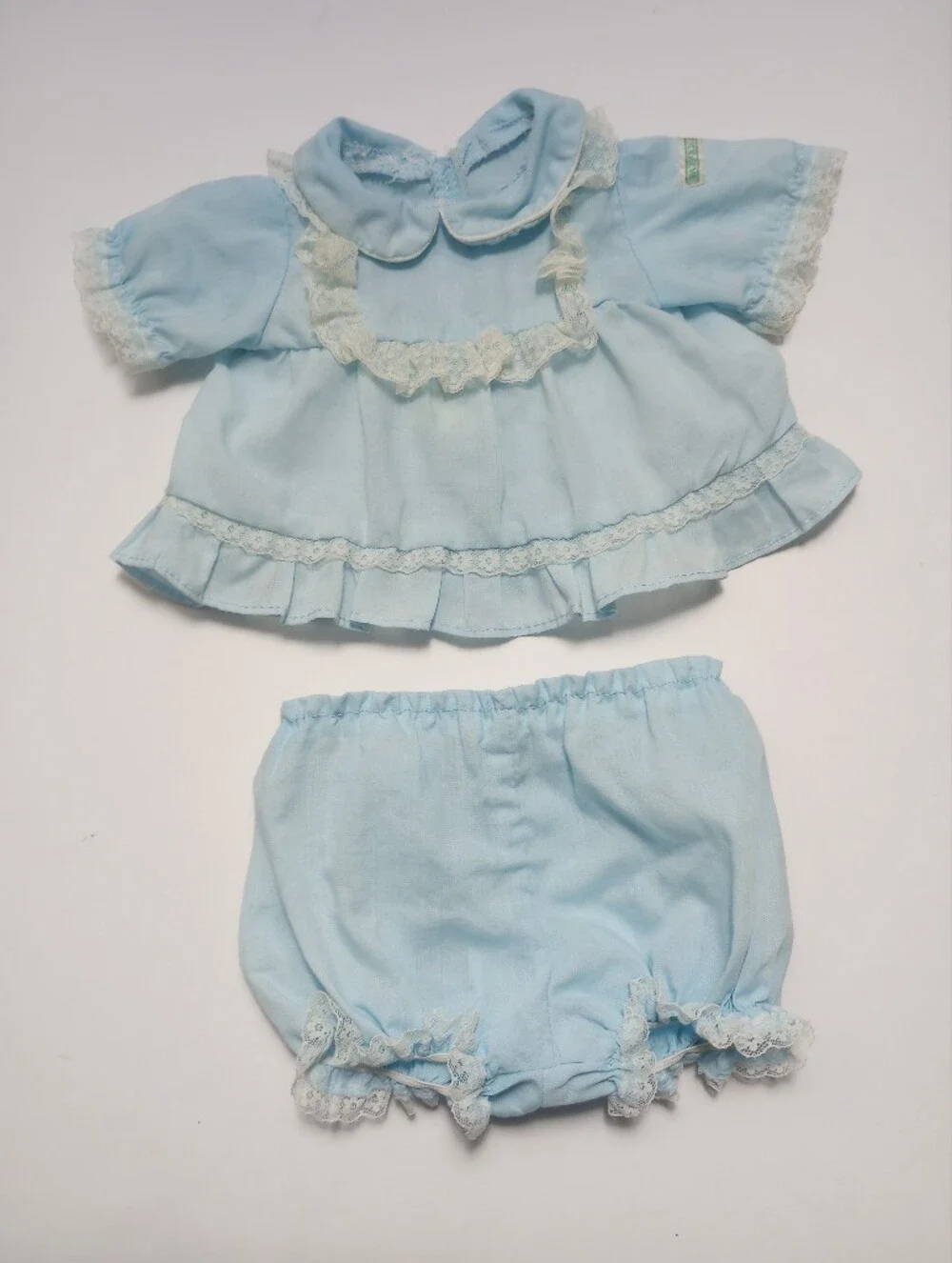 Cabbage Patch Kids Doll Clothes, Preemie Dress & Bloomers Baby Blue 7E